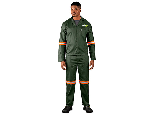 Acid Resistant Polycotton Conti Suit - Reflective Arm and Legs - Orange Tape