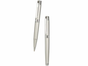 Bettoni Polar Twist Action Metal Ballpen And Capped Metal Roller Ball Set