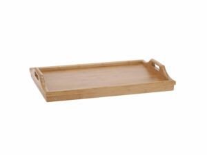Eco-Friendly Bamboo Bed Serving Tray with Stand