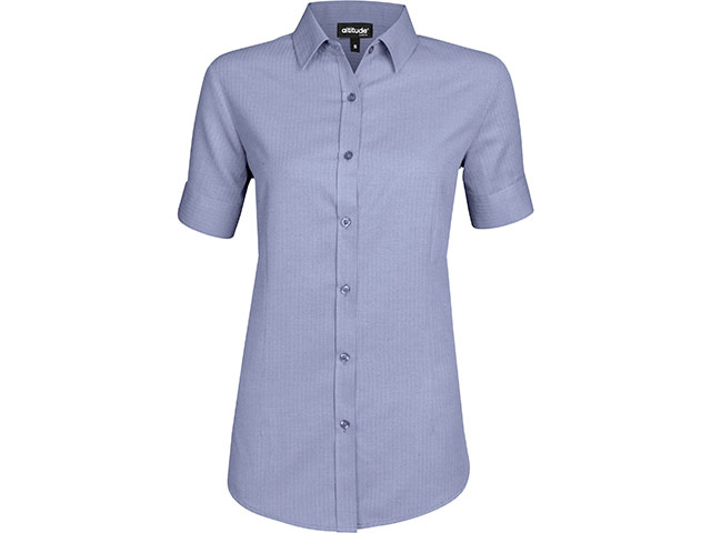 Ladies Short Sleeve Nottingham Shirt - Image 3