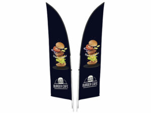 Legend 2M Sublimated Arcfin Double-Sided Flying Banner