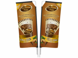 Legend 2M Sublimated Telescopic Double-Sided Flying Banner