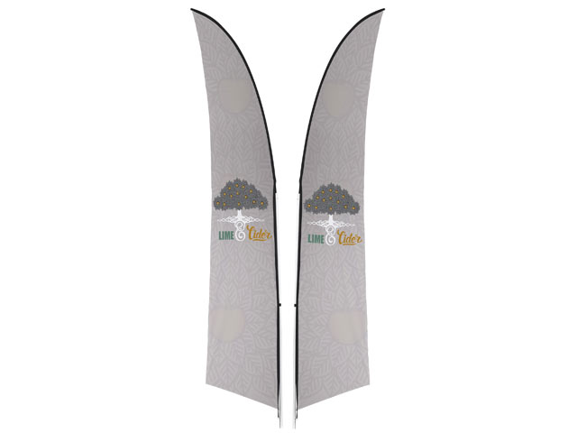 Legend 3M Sublimated Arcfin Double-Sided Flying Banner