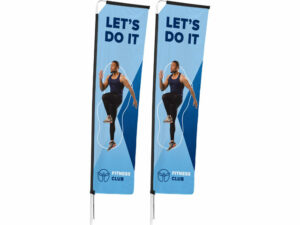 Legend 3M Sublimated Telescopic Single-Sided Flying Banner (Set Of 2)