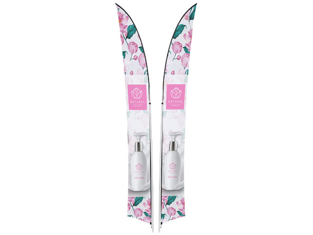 Legend 4M Sublimated Arcfin Double-Sided Flying Banner