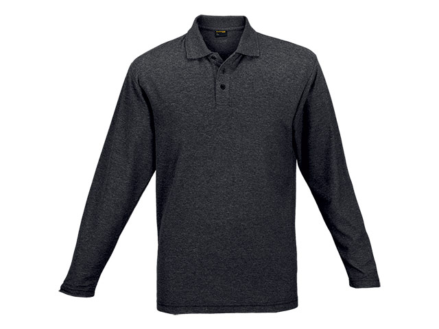 Mens 175G Pique Knit Long Sleeve Golfer - Image 3