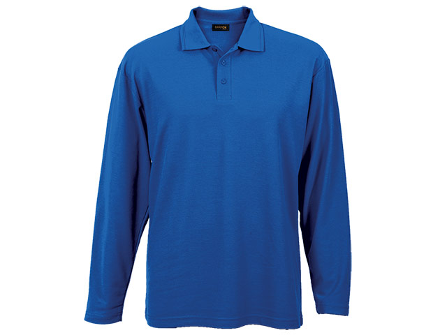 Mens 175G Pique Knit Long Sleeve Golfer - Image 5