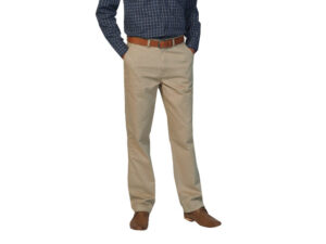 Mens Peached Twill Nathan Flat Front Chino