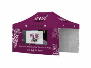 Ovation Sublimated Gazebo 4.5M X 3M - 2 Long Full-Wall Skins