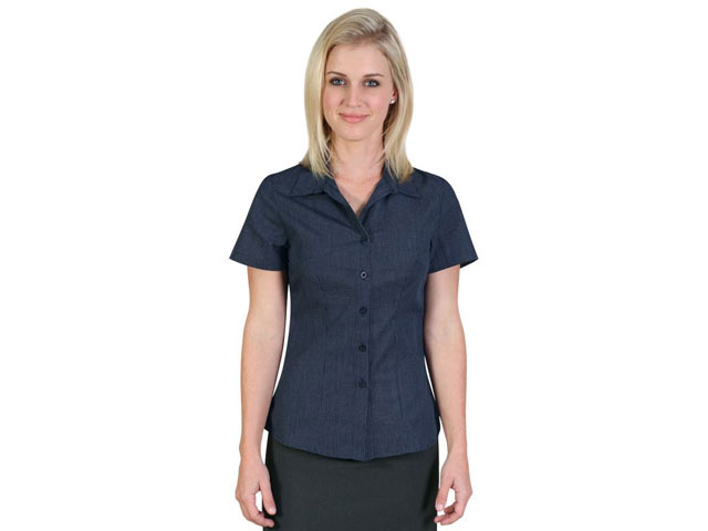 Roselina Check Short Sleeve Blouse