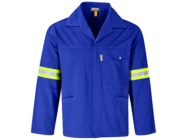 Site Premium Polycotton Jacket - Reflective Arms and Back - Yellow Tape - Image 3