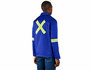 Site Premium Polycotton Jacket - Reflective Arms and Back - Yellow Tape