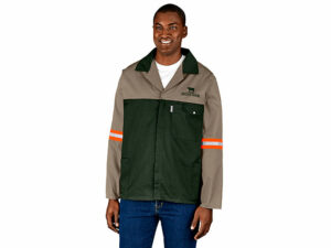 Site Premium Two-Tone Polycotton Jacket - Reflective Arms - Orange Tape