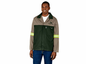 Site Premium Two-Tone Polycotton Jacket - Reflective Arms - Yellow Tape