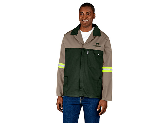 Site Premium Two-Tone Polycotton Jacket - Reflective Arms - Yellow Tape