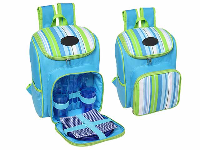Striped Picnic Backpack (4-Person)