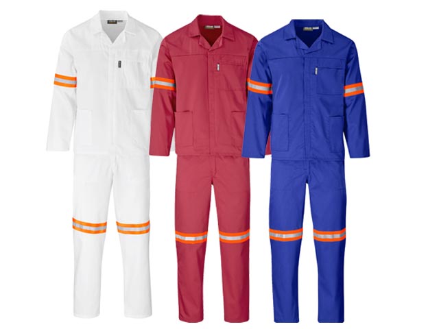 Trade Polycotton Conti - Suit Reflective Arms, Legs and Back - Orange Tape - Image 4