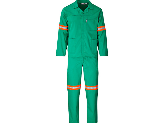 Trade Polycotton Conti Suit - Reflective Arms and Legs - Orange Tape - Image 3