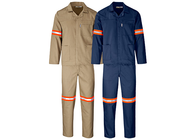Trade Polycotton Conti Suit - Reflective Arms and Legs - Orange Tape - Image 5