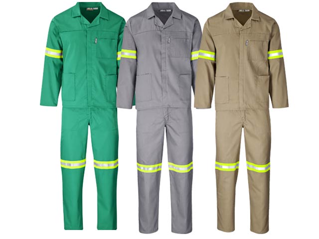 Trade Polycotton Conti Suit - Reflective Arms and Legs - Yellow Tape - Image 2