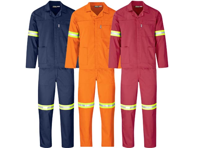 Trade Polycotton Conti Suit - Reflective Arms and Legs - Yellow Tape - Image 3