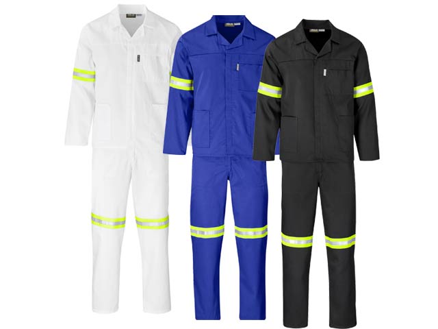 Trade Polycotton Conti Suit - Reflective Arms and Legs - Yellow Tape - Image 4