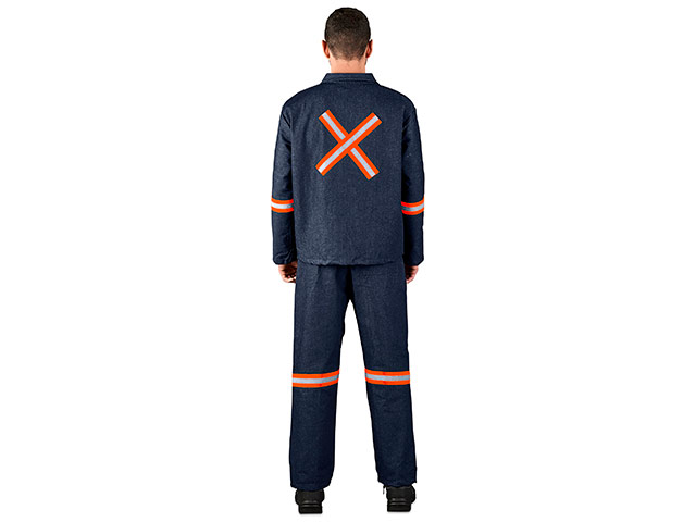 Vintage 100 Percent Cotton Denim Conti Suit - Reflective Arms