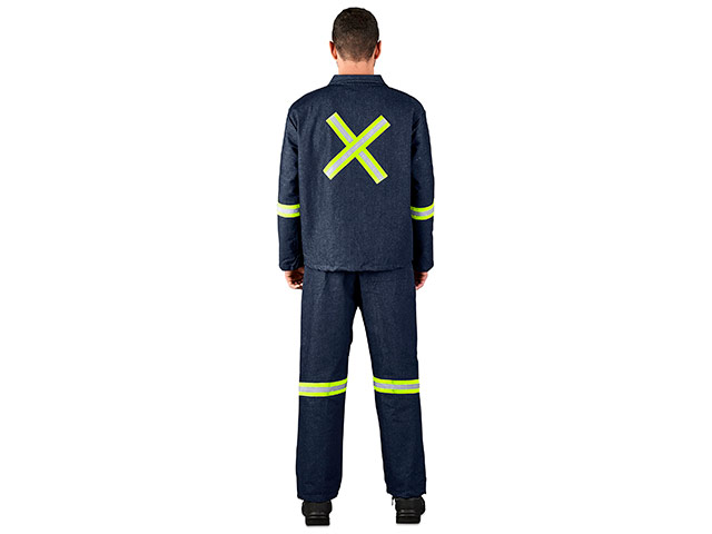 Vintage 100 Percent Cotton Denim Conti Suit - Reflective Arms