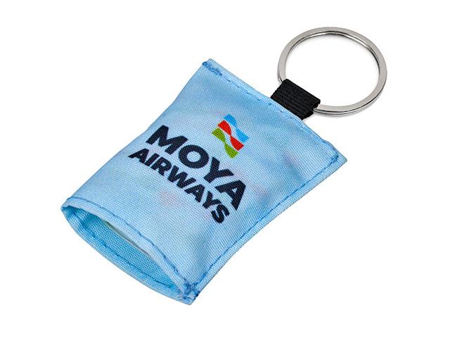Hoppla Aquila Polyester Keyring Pouch With Cleaning Cloth - Image 3