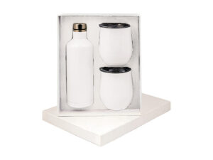 Manhattan Flask And X2 Mug Gift Set