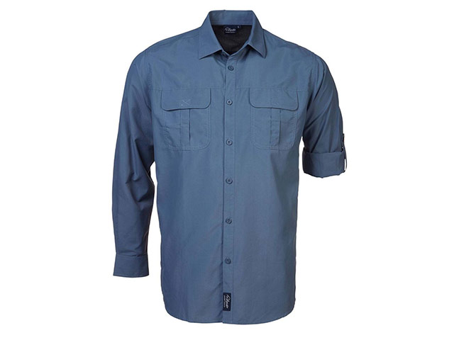 K224 Mens Long Sleeve Safari Shirt - Image 2