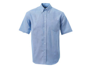 K373 Mens Oxford Short Sleeve Lounge Shirt