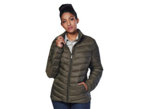 Ladies Calibre Quilted Faux Down Puffer Jacket