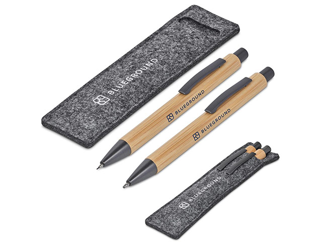 Okiyo Jona Bamboo Ball Pen And Pencil Set
