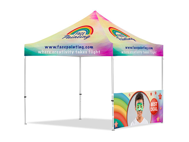 Coated Steel Sublimated Gazebo 3M X 3M - 1 Half-Wall Skin - Image 2