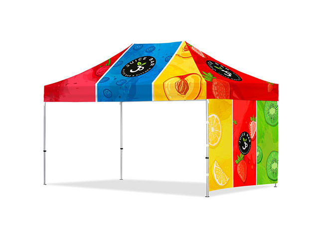 Coated Steel Sublimated Gazebo 4.5M X 3M - 1 Short Full-Wall Skin - Image 2