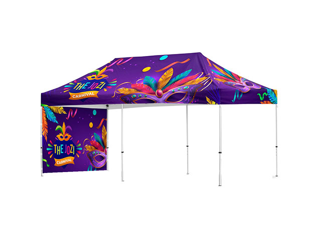Coated Steel Sublimated Gazebo 6M X 3M - 1 Short Full-Wall Skin