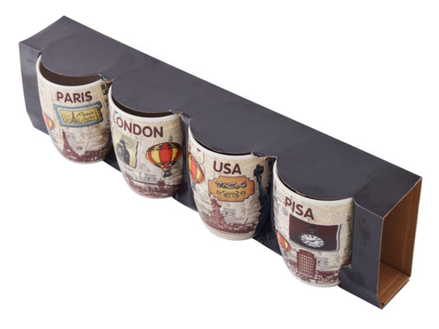 Java Jetsetter 4-Piece Mug Set