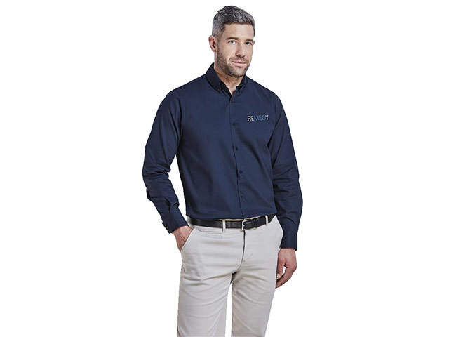 Mens Long Sleeve Cotton Twill Moderna Shirt