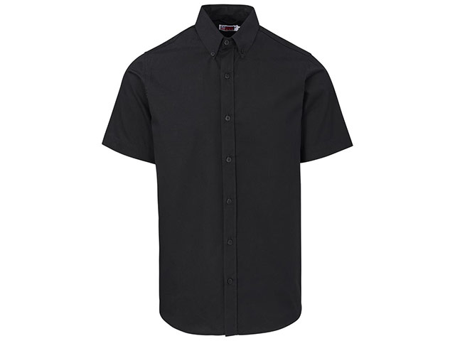 Mens Short Sleeve Cotton Twill Moderna Shirt - Image 2