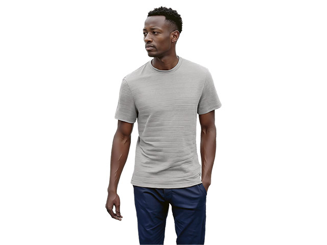 170g Pique Knit Jacquard Stripe T-Shirt