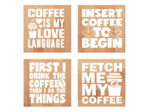 Bamboo Coaster Set