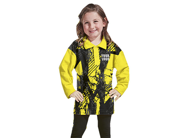 Kiddies Long Sleeve Golf Shirt Custom Design
