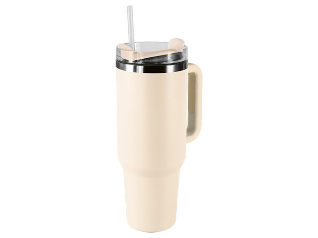 1.2L Double Walled Travel Mug with Straw - Image 4