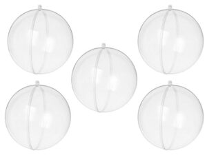 5-Pack Fillable Christmas Bauble Set