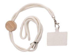 Bamboo Disc Cotton Cell Phone Holder
